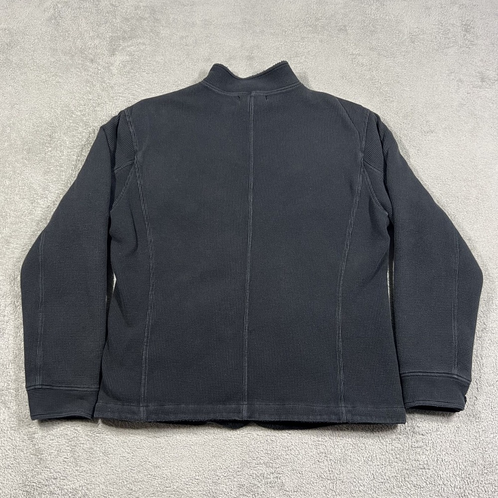 John Varvatos Waffle Knit Chore Jacket Mens Large Fleece Linner Elbow Patches - Picture 12 of 14